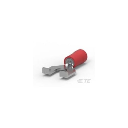 Te Connectivity Fork Terminal, #8 Stud Size, 22 AWG, 300 V, Nylon Insulated, Red 2-32498-1